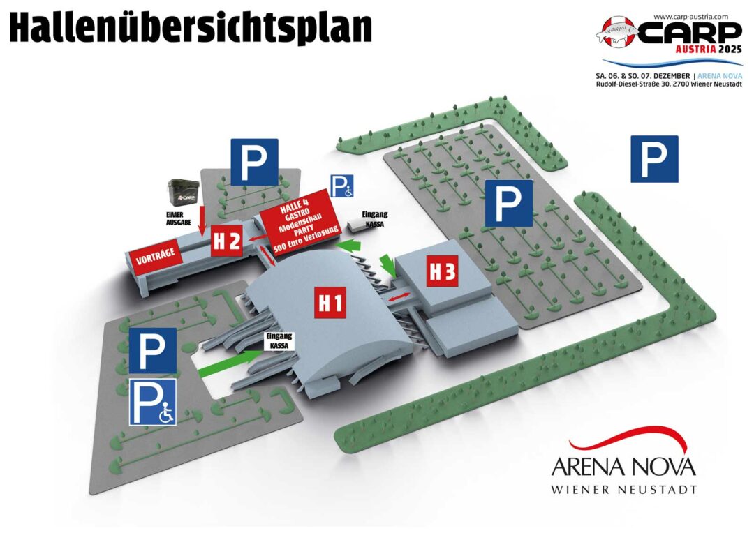 CARP AUSTRIA 2025 – Die GRÖSSTE und BESTE Fischerei Messe aller Zeiten! 2 carp austria gelaendeplan uebersicht besucher