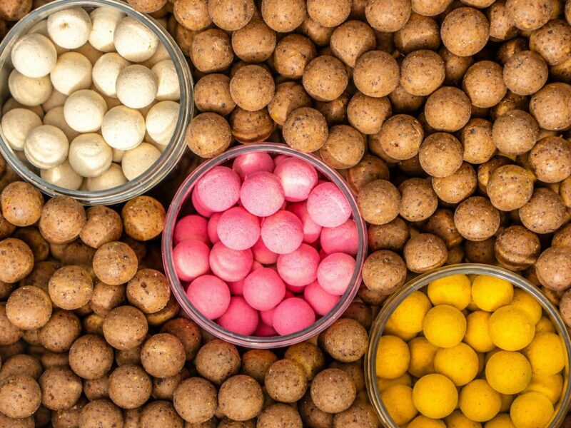 Boilie Sorten und Farben im Vergleich mit Pop-Ups, Wafter, Futterboilies und Hookbaits für Karpfenangler