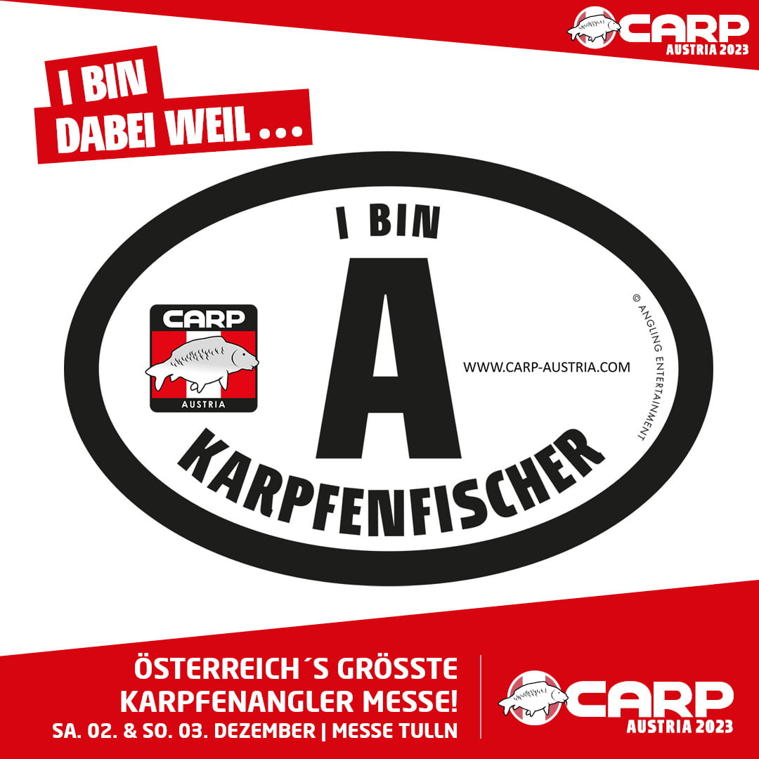 I BIN A KARPFENFISCHER - Dein Gratis Pickerl 2 i bin dabei 1080x1080 korallrosa i bin a karpfenfischer rot2 1
