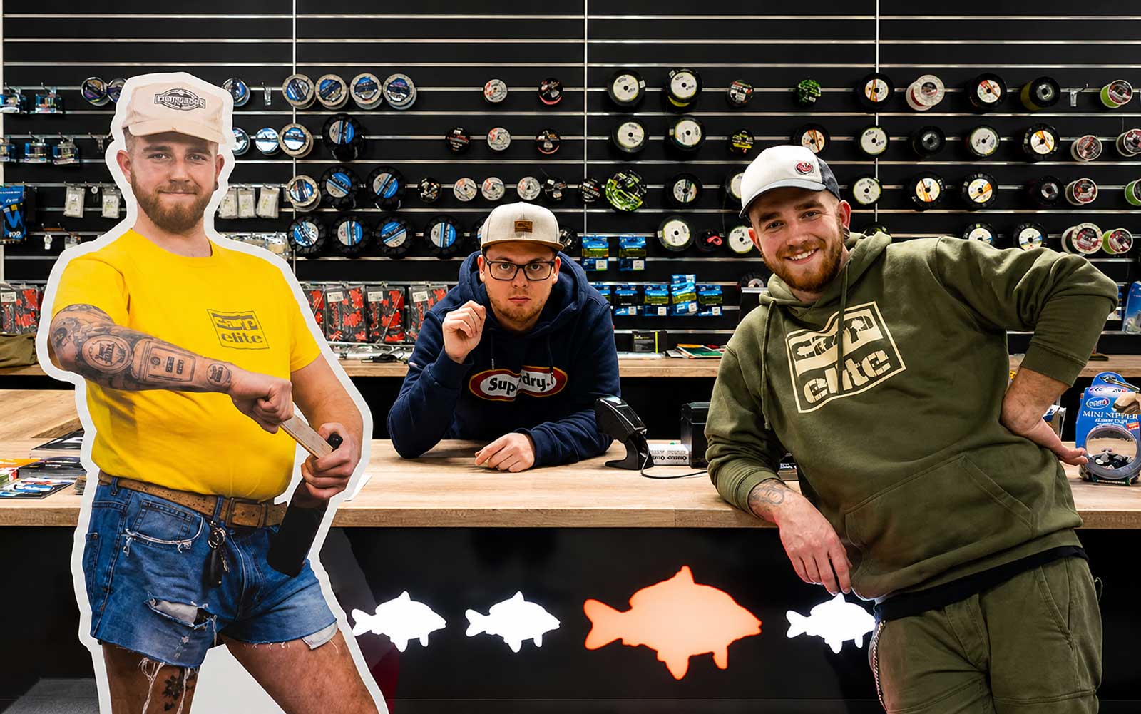 CarpElite Carp Shop Österreich mit Ruten, Rollen, Bivvys und Karpfenködern auf der Carp Austria Fischerei Messe