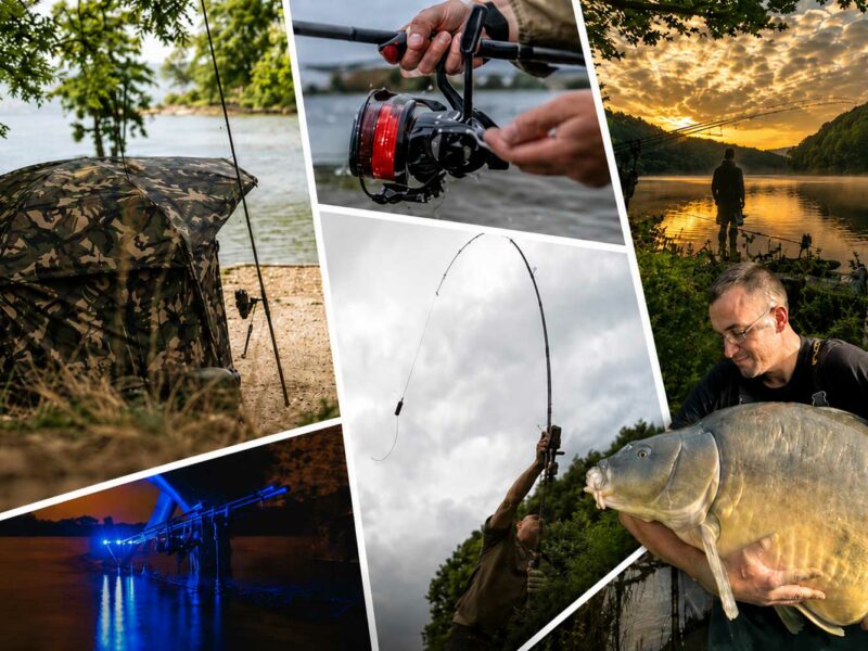FOX Messestand mit RX+, Frontier Bivvy, EOS und Carp Care auf der Carp Austria Fischerei Messe