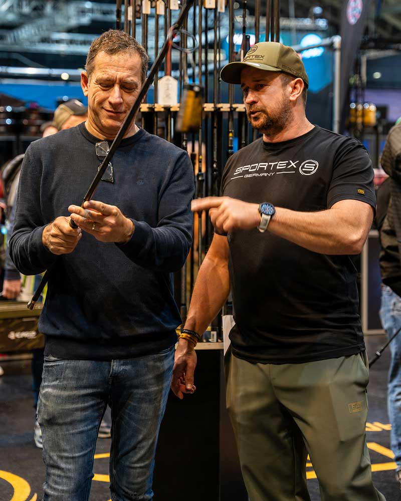 Sportex Karpfenruten, Angelruten und Rutenberatung auf der Carp Austria Angelmesse