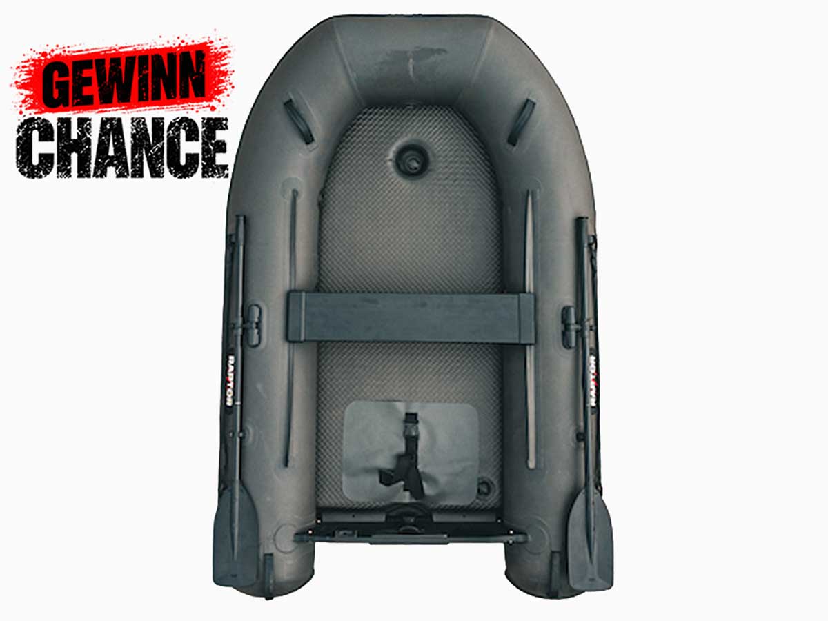 Raptor X-WIDE 230 Airdeck als Angelboot-Gewinn für Karpfen- und Raubfischangler