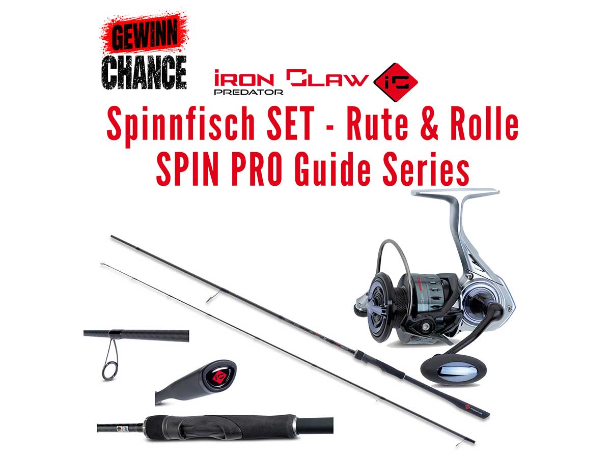 Iron Claw PRO Guide S 275-M mit PRO 3000S Rolle als Spinnfischen-Set und MEGA-Gewinn