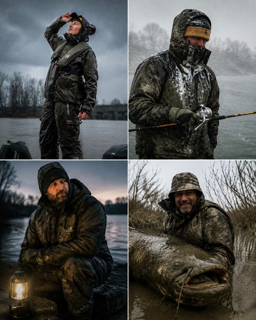 Outdoorbekleidung für Angler bei Regen, Kälte und langen Sessions am Wasser