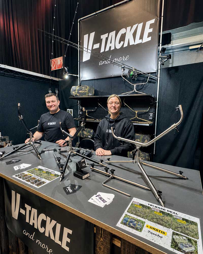 V-Tackle Rod Pods, Bootshalterungen und Buzzer Bars auf der Carp Austria Angelmesse