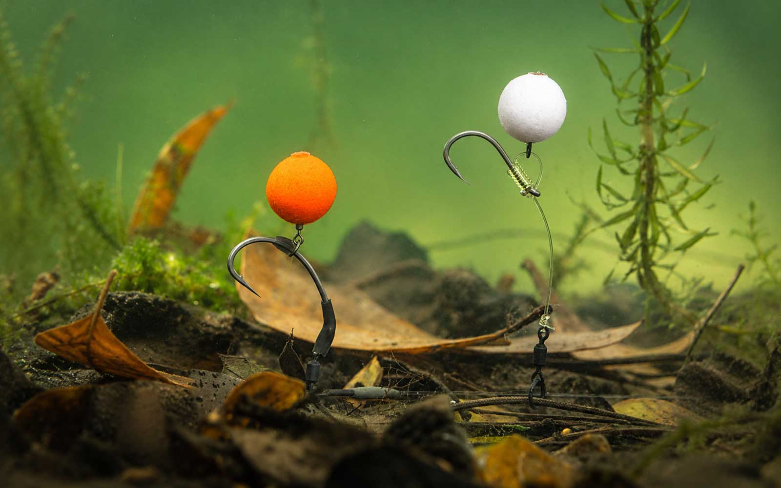 UV-active Pop-Up Boilies for carp with Spinner Rig and Chod Rig presentations