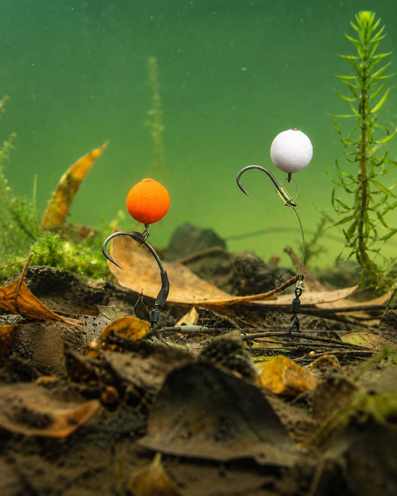 UV Pop-Ups as striking hookbaits for carp baits, rig presentation and modern carp rigs