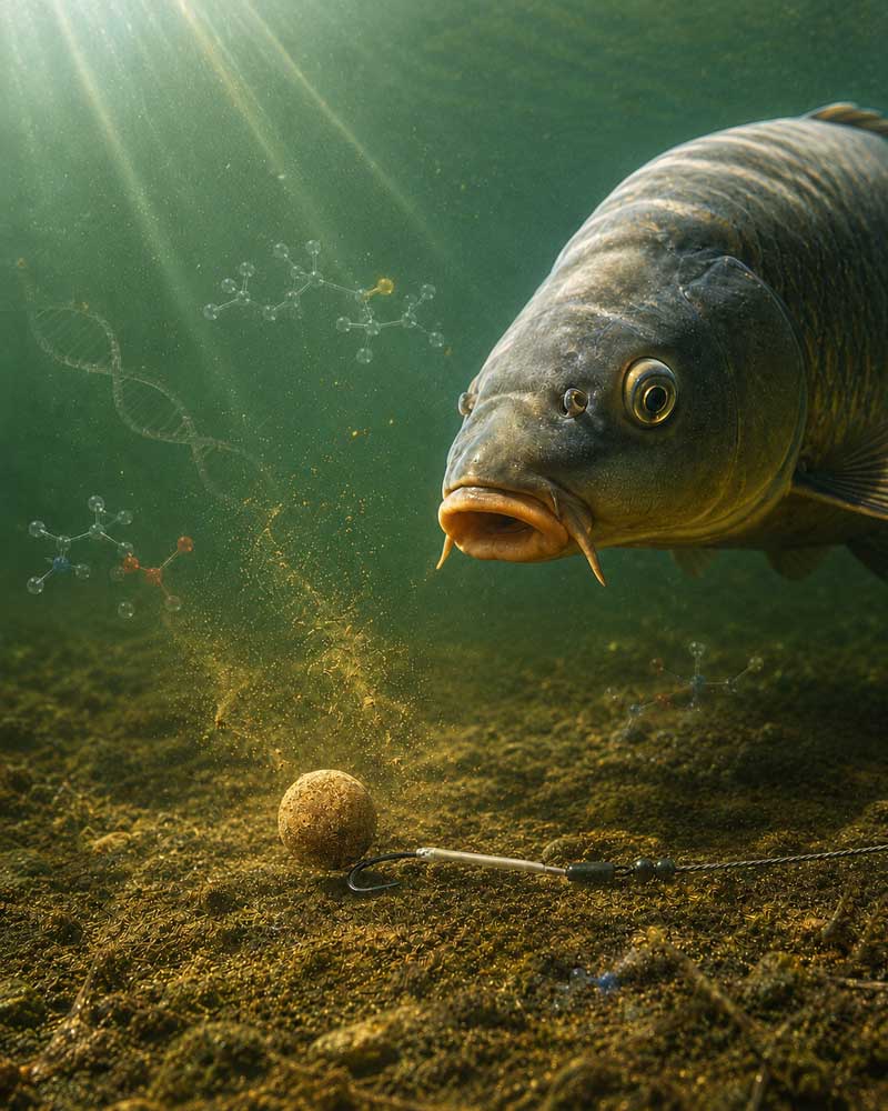 Ausbalancierter Wafter Hookbait für Karpfen mit feiner Rig-Präsentation und leichtem Einsaugen