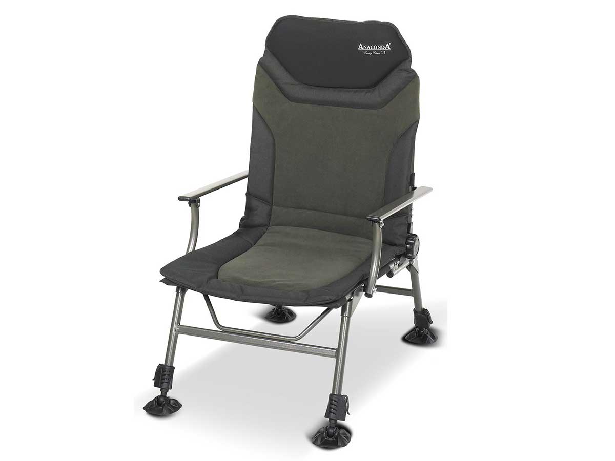 Anaconda Carp Chair II Karpfenstuhl mit verstellbaren Beinen und breiten Schlammfüßen