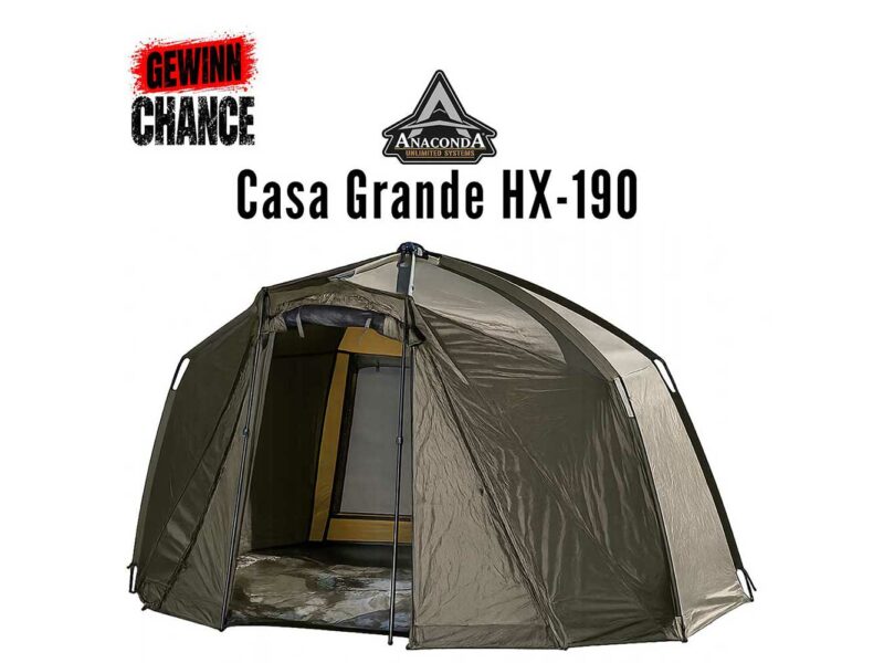 Anaconda Casa Grande HX-190 Karpfenzelt mit 190 cm Höhe als MEGA-Gewinn