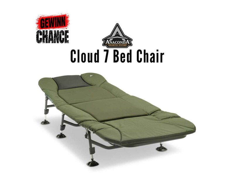 Anaconda Cloud-7 Bed Chair Karpfenliege als MEGA-Gewinn im Überraschungs-Eimer