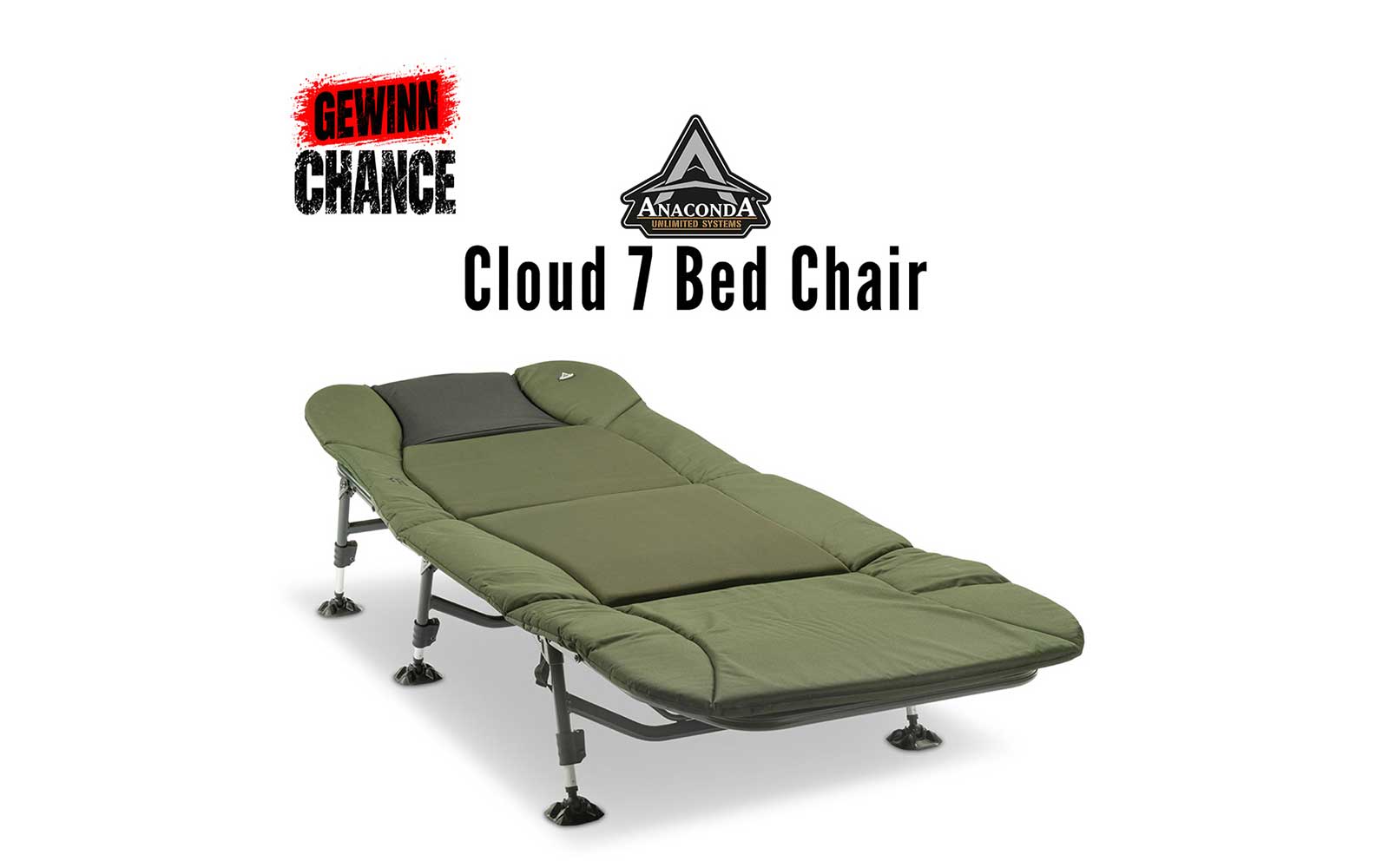 Anaconda Cloud-7 Bed Chair Karpfenliege als MEGA-Gewinn im Überraschungs-Eimer
