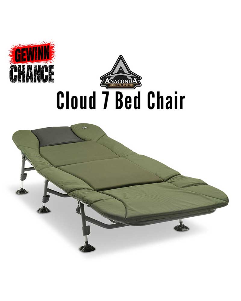 Anaconda Cloud-7 Bed Chair als Karpfenliege und zusätzliche Gewinnchance