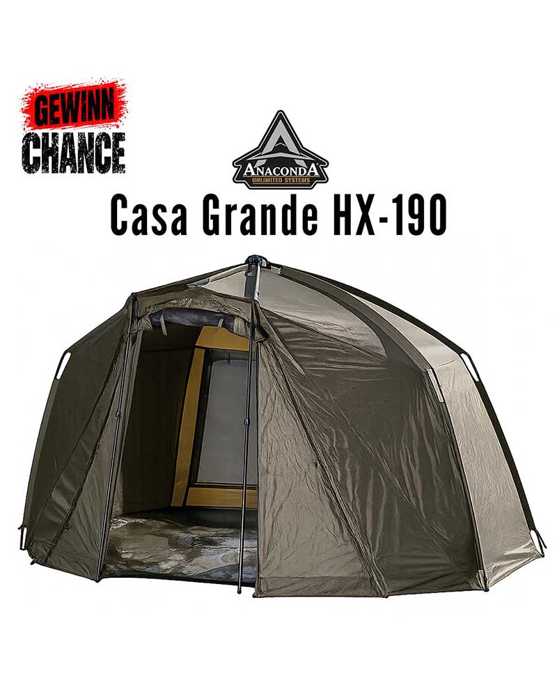 Anaconda Casa Grande HX-190 als großes Angelzelt und Gewinnchance