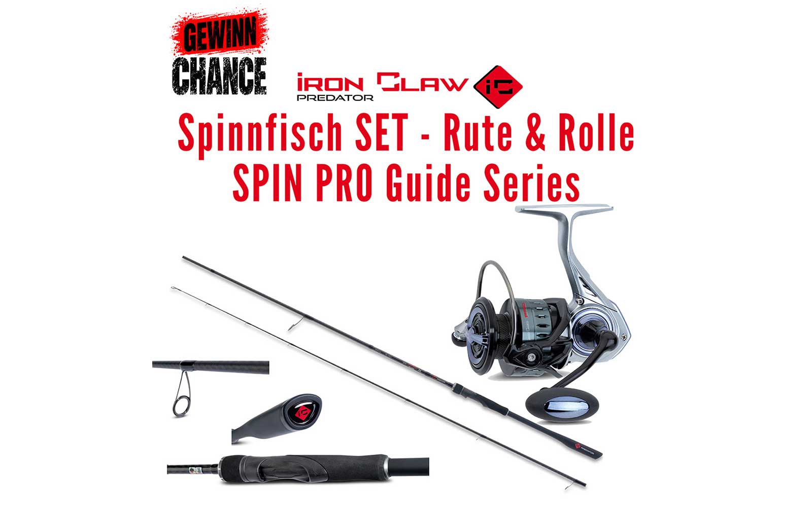 Iron Claw PRO Guide S 275-M mit PRO 3000S Spinnrolle als MEGA-Gewinn