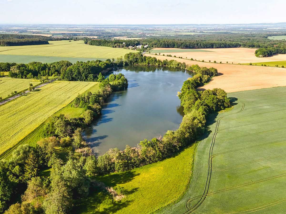 Lake Medenice in Tschechien für Karpfenangeln in ruhiger Natur