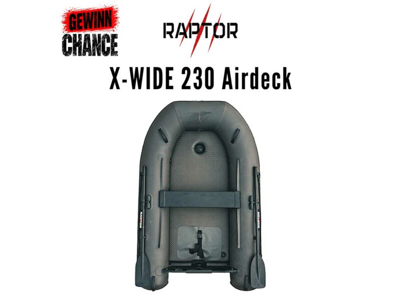 Raptor X-WIDE 230 Airdeck als Angelboot-Gewinn der Carp Austria Überraschungs-Eimer
