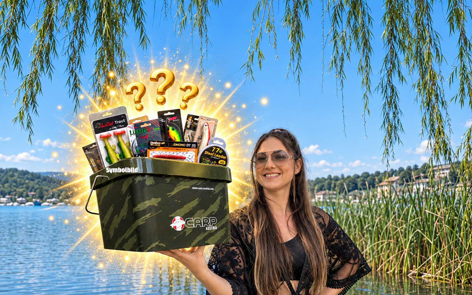 Carp Austria Raubfisch-Überraschungs-Eimer für Spinnfischer mit Kunstködern, Raubfisch-Tackle und Chance auf MEGA-Gewinne