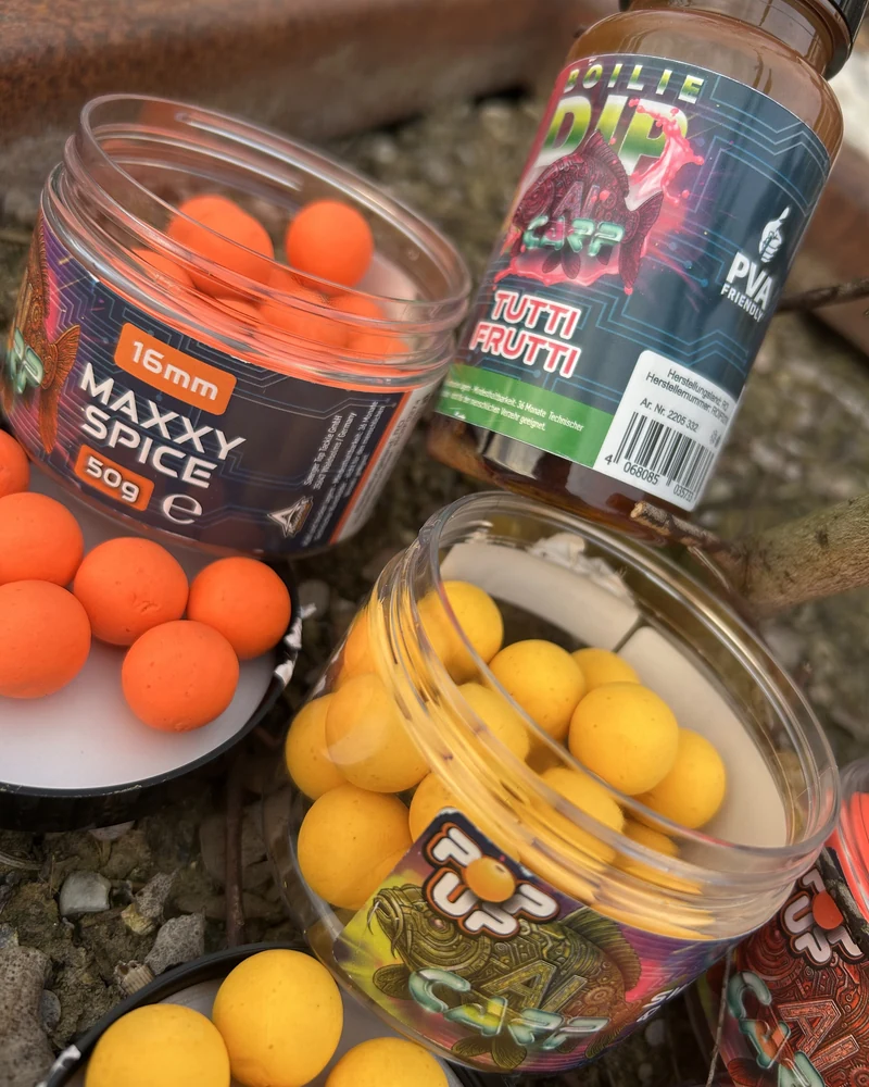 Anaconda AI Carp Pop-ups und Tutti Frutti Boilie Dip